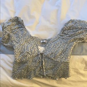 Adorable blue floral crop top from Uniquities